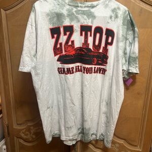 ZZ Top Graphic Tee - Green and Red